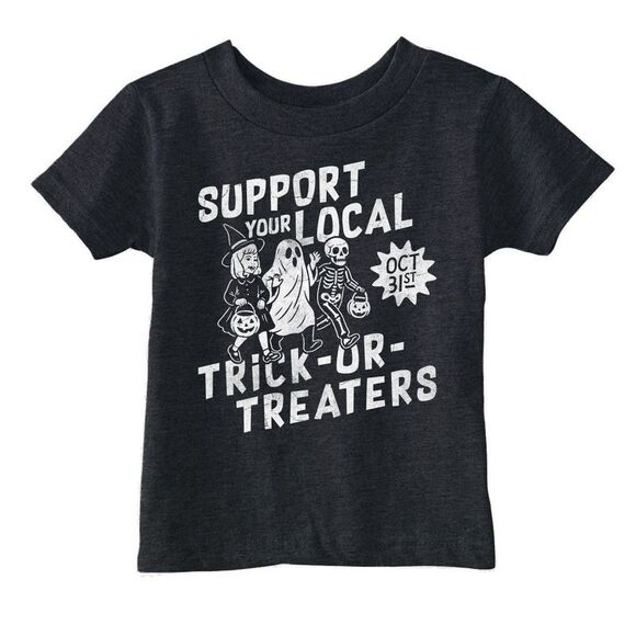 Toddler Funny T Shirts Support Your Local Trick Or Treaters Sarcastic Halloween - Picture 1 of 4